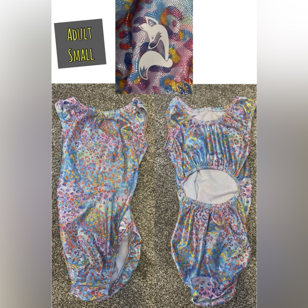 Cartwheel Confidence in this Foxy’s Cheetah Print Adult Small (Jr Size)